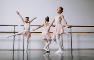 Children practicing ballet